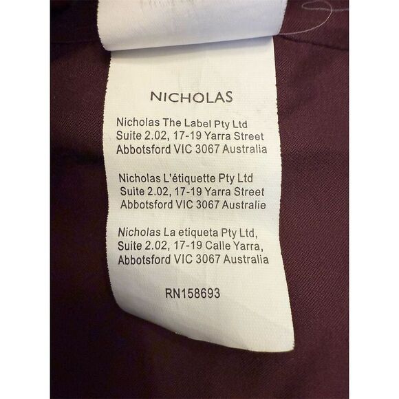 NICHOLAS Silvina Wrap Gown Size 4 Purple Snakeskin Satin Silk Formal Dress - Picture 11 of 11